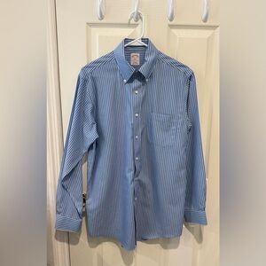 Brooks Brothers Classic Blue and White Striped Dress Shirt